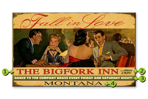 Fall in Love Wood Sign 14x24