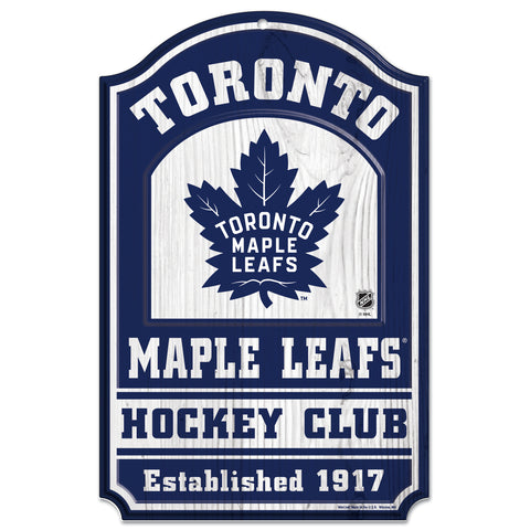 Toronto Maple Leafs Sign 11x17 Wood Hockey Club