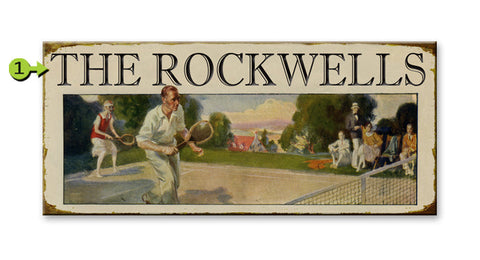 Tennis Wood Sign 10.5x24