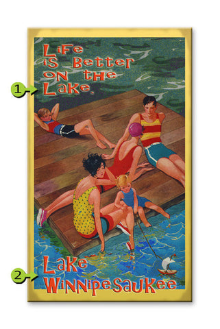 Life is Better on the Lake Wood 28x48