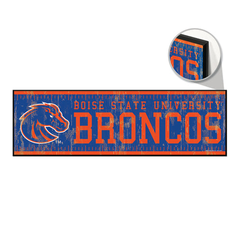 Boise State Broncos Sign 9x30 Wood Yard Marker