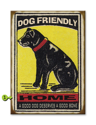 Dog Home Metal 17x23