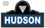 Hudson Super Fix Automobile Sign Metal Cut Out 23×14.5 Garage Art Man Cave