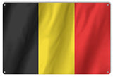 Belgium Country Flag Reproduction Metal Sign 12x18