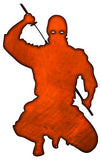 ArtFuzz Ninja Warrior Laser Cut Out Faux Copper Finish Metal Sign 14.5x23.5