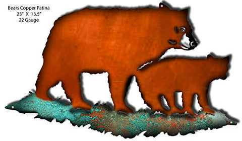 Bears Faux Copper/Patina Laser Cut Out 23×13.5