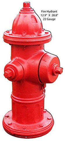 Fire Hydrant Laser Cut Out Wall Art Metal Sign 12.9×28.8