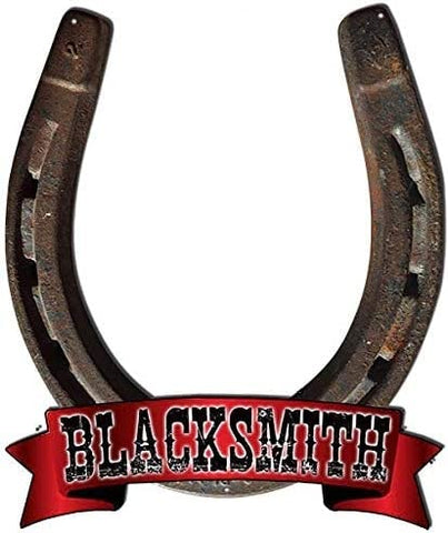 Blacksmith Reproduction Laser Cut Out Country Metal Sign 18.7×22.3