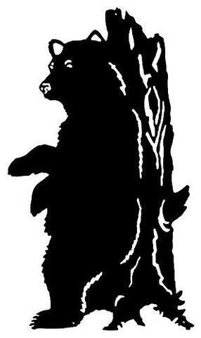 Bear Laser Cut Out Wall Decor Silhouette Metal Sign 14.5×25