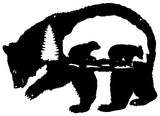 Bear Wilderness Laser Cut Out Silhouette Wall Art Metal Sign 13.5×19.5