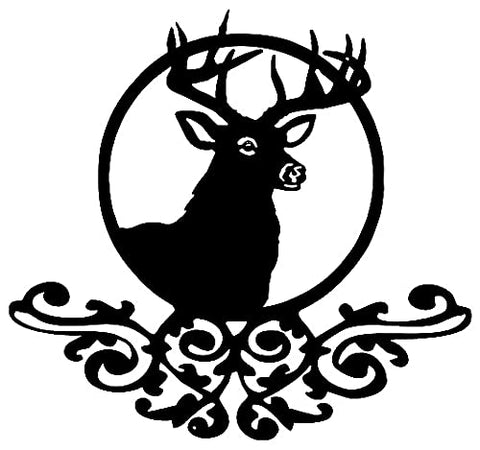 Deer With Filigree Cut Out Wall Decor Silhouette Metal Sign 22×24