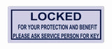 Locked For Your Protection Sign 12x4.5