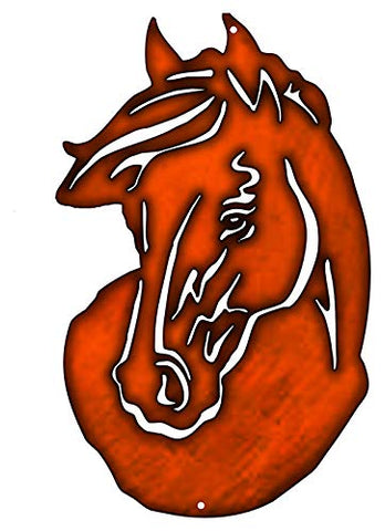 Horse Faux Copper Finish Laser Cut Out Wall Decor Metal Sign 13.5×19