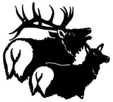 Buck And Doe Deer Laser Cut Out Silhouette Metal Sign 13.5×15