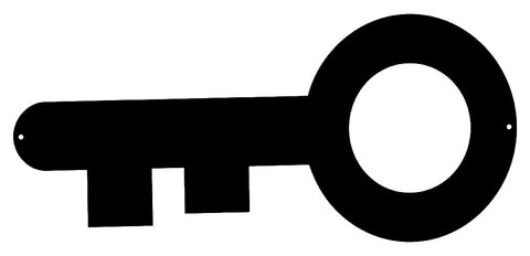 Key Laser Cut Out Wall Decor Silhouette Metal Sign 6.5×14