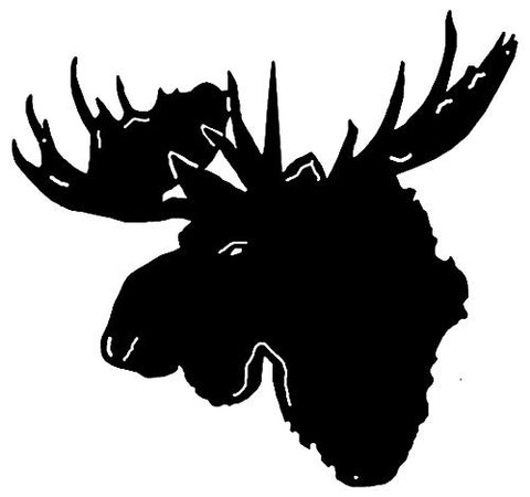 Moose Silhouette Laser Cut Out Wall Decor Metal Sign 22.2×23.5