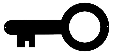 Key Laser Cut Out Wall Decor Silhouette Metal Sign 6.5×13.5