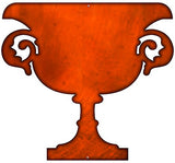 Goblet Laser Cut Out Faux Copper Finish Metal Sign 21x23