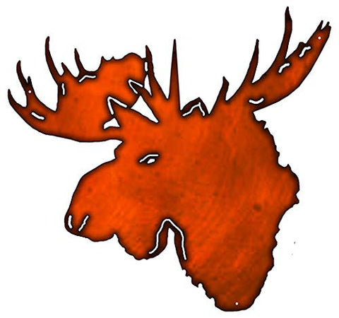 Moose Faux Copper Finish Laser Cut Out Wall Decor Metal Sign 22.2×23.5