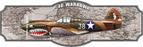 Airplane P40 Warhawk Laser Cut Out Sign By Steve McDonald 8x24