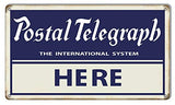 Postal Telegraph Reproduction Nostalgic Metal Sign 8×14