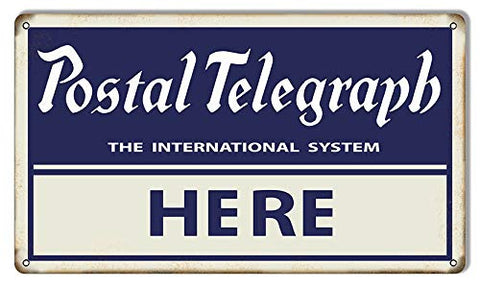 Postal Telegraph Reproduction Nostalgic Metal Sign 8×14