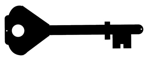 Key Laser Cut Out Wall Decor Silhouette Metal Sign 5×13.5