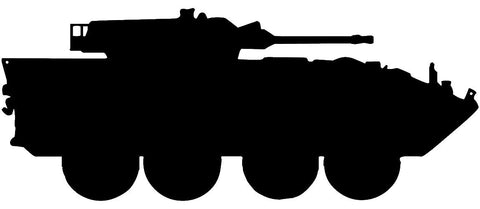Army Tank Laser Cut Out Wall Decor Silhouette Metal Sign 9.5×23