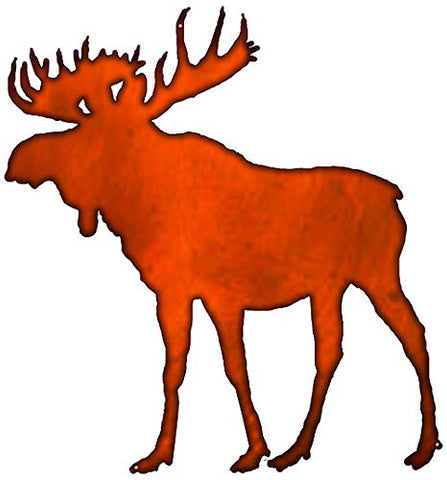 Moose Laser Cut Out Faux Copper Finish Metal Sign 27.5×29.5