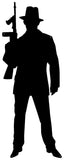Gangster Guy Cut Out Wall Decor Silhouette Metal Sign 13×34