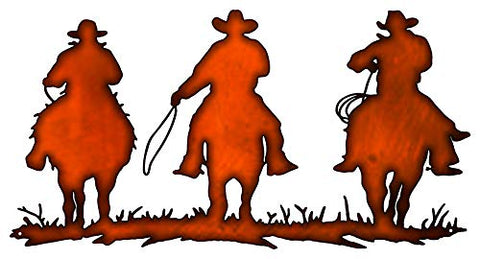 Cowboys Laser Cut Out Faux Copper Finish Wall Art Metal Sign 12.5×24