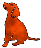 Puppy Laser Cut Out Faux Copper Finish Metal Sign 22×26