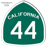 California 44 Highway Reproduction Garage Shop Metal Sign 12×12