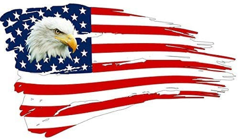Bald Eagle American Flag Cut Out State Flag Metal Sign 19.9×35.2