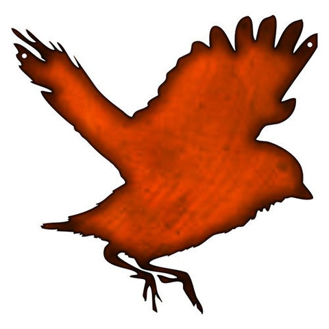 Bird Laser Cut Out Faux Copper Finish Wall Art Metal Sign 10×10.3