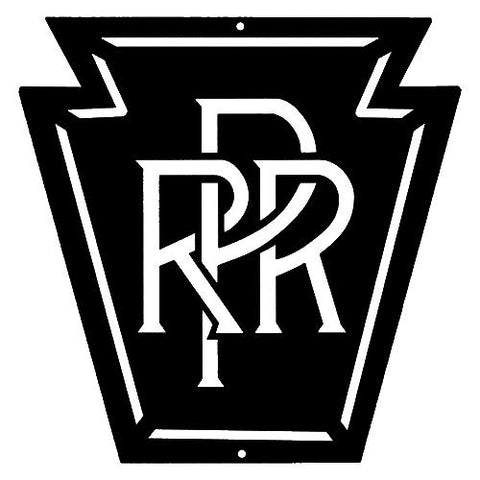 Pennsylvania Railroad Black Herald Vintage Metal Sign 12.5×12.6