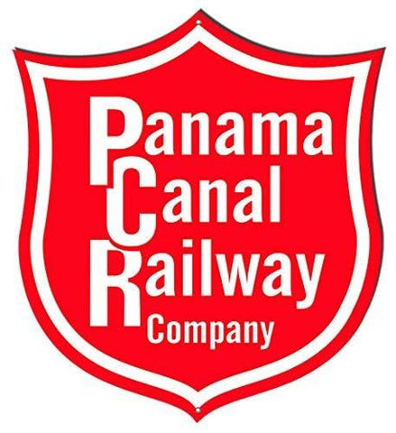 Panama Canal Railway Reproduction Cut Out Railroad Sign 14×15.5