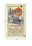 Gulf Gasoline Reproduction Motor Oil Metal Sign 8×14