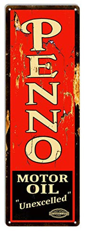 Penno Motor Oil Gas Station Metal Garage Art Sign Reproduction Vintage Looking