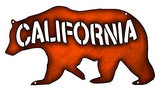 California Bear Cut Out Faux Copper Finish Metal Sign 7.5×14