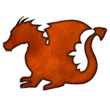 Dragon Laser Cut Out Faux Copper Finish Metal Sign13.5x19