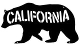 California Bear Laser Cut Out Wall Decor Silhouette Metal Sign 7.5×14