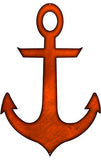 Anchor Laser Cut Out Faux Copper Finish Metal Sign 15.5x23.5