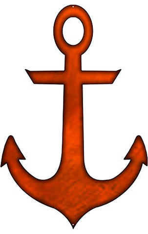 Anchor Laser Cut Out Faux Copper Finish Metal Sign 15.5x23.5