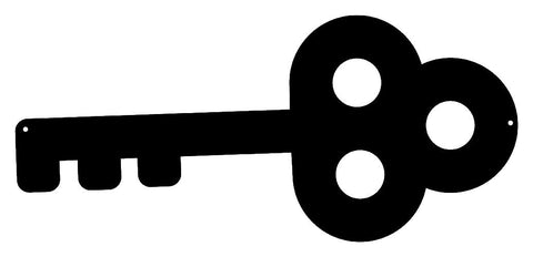 Key Laser Cut Out Wall Decor Silhouette Metal Sign 6.5×14