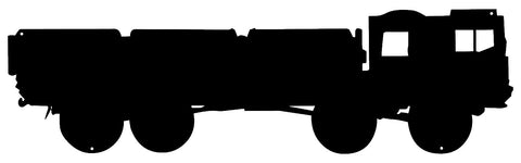 Army Vehicle Laser Cut Out Wall Decor Silhouette Metal Sign 7×23.5