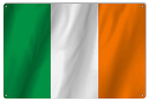 Ireland Country Flag Reproduction Metal Sign 12x18