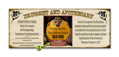 Apothecary Sign Metal 14x36