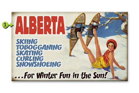 Winter Fun in the Sun Wood Sign 28x48