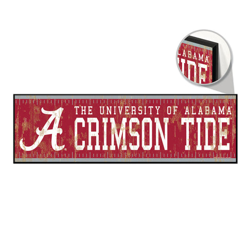 Alabama Crimson Tide Sign 9x30 Wood Yard Marker